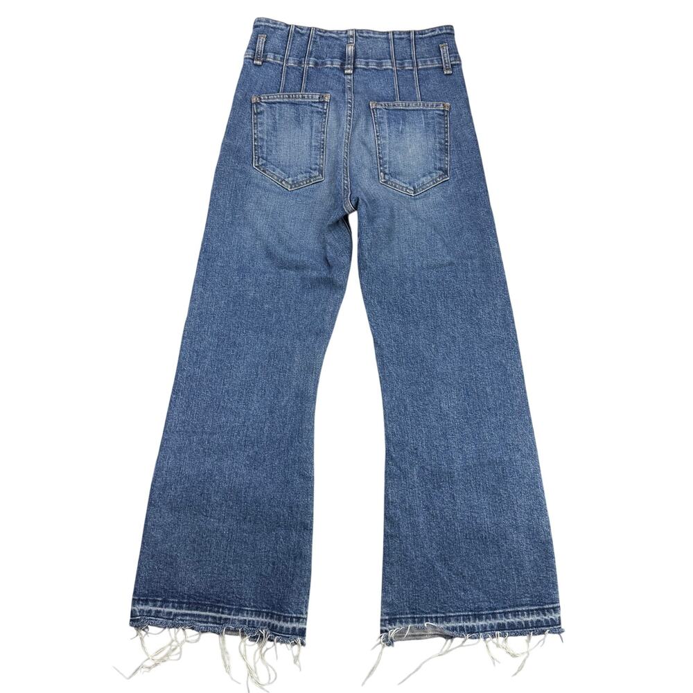 VERONICA BEARD Marlene 12” Corset Straight-Leg Cropped Jeans Size 27 Terrain - Picture 3 of 8